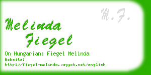melinda fiegel business card